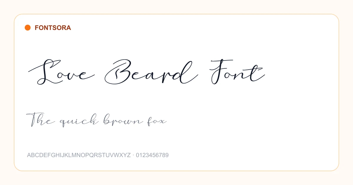 Love Beard Font font preview