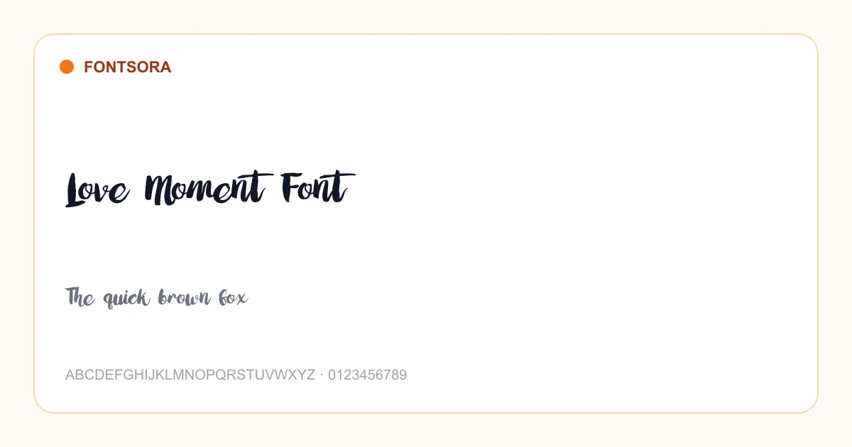 Love Moment Font font preview