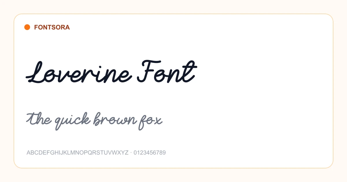 Loverine Font font preview