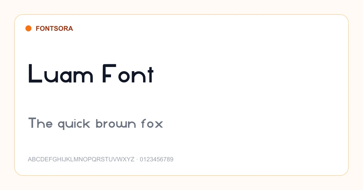 Luam Font font preview