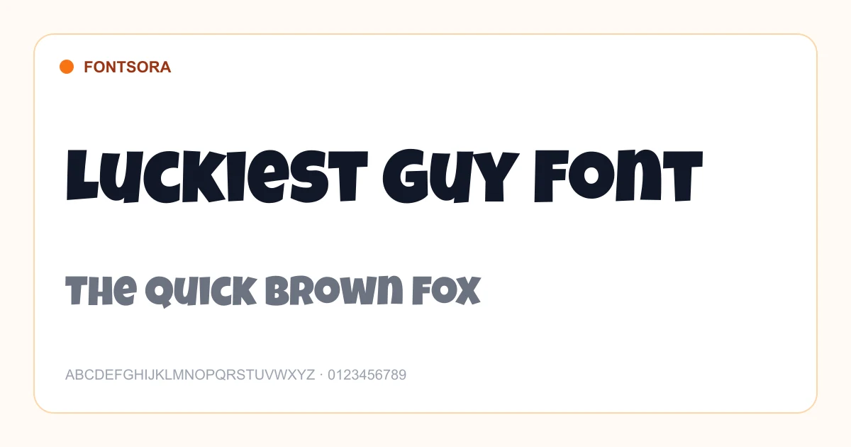 Luckiest Guy Font font preview