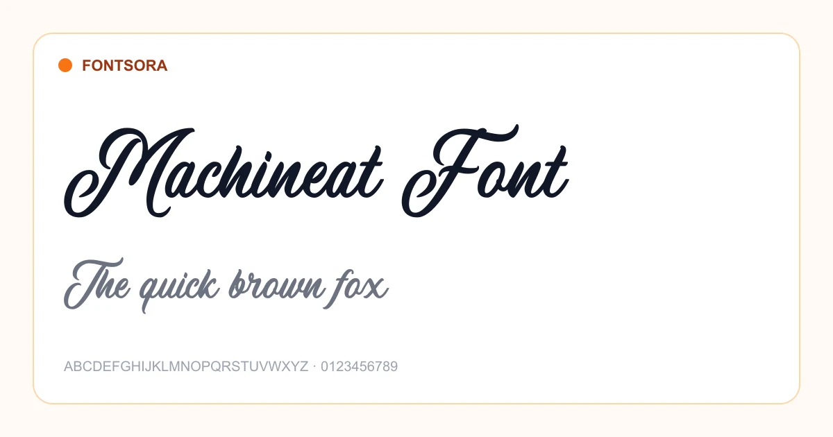 Machineat Font font preview