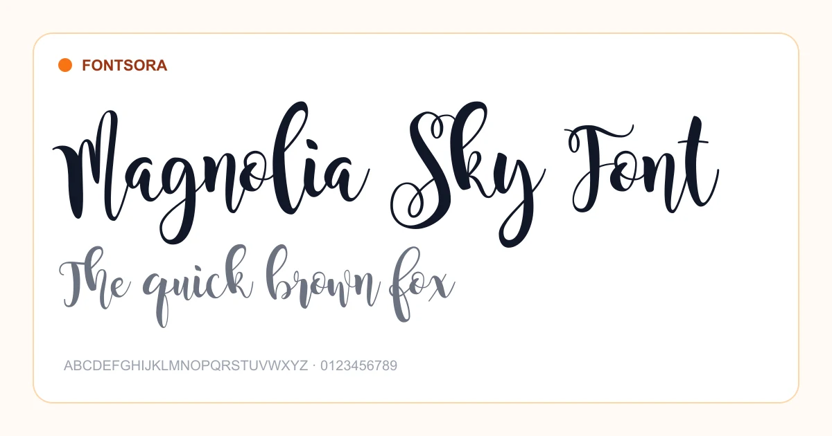 Magnolia Sky Font font preview