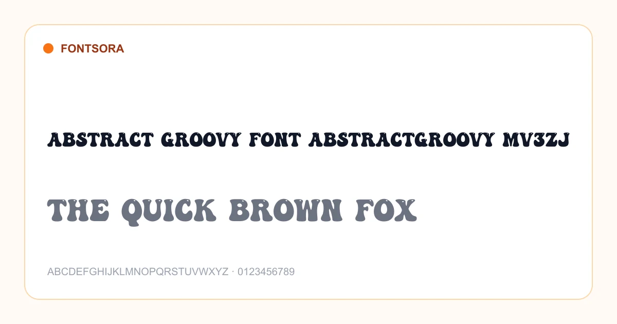 Abstract Groovy Font Abstractgroovy Mv3zj font preview