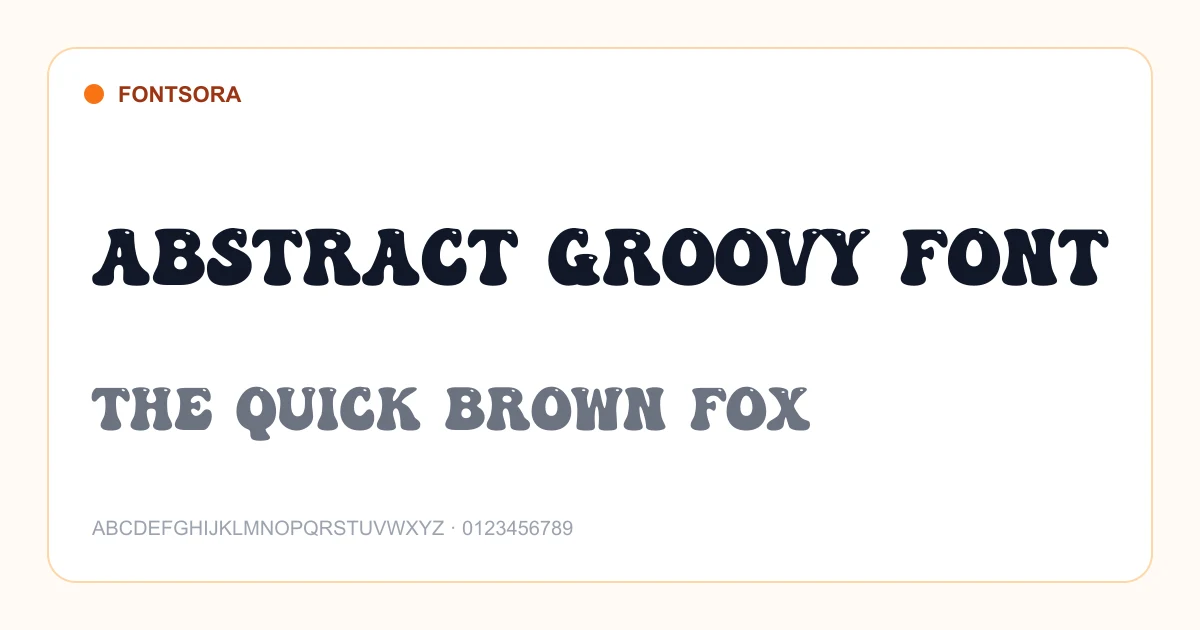 Abstract Groovy Font font preview