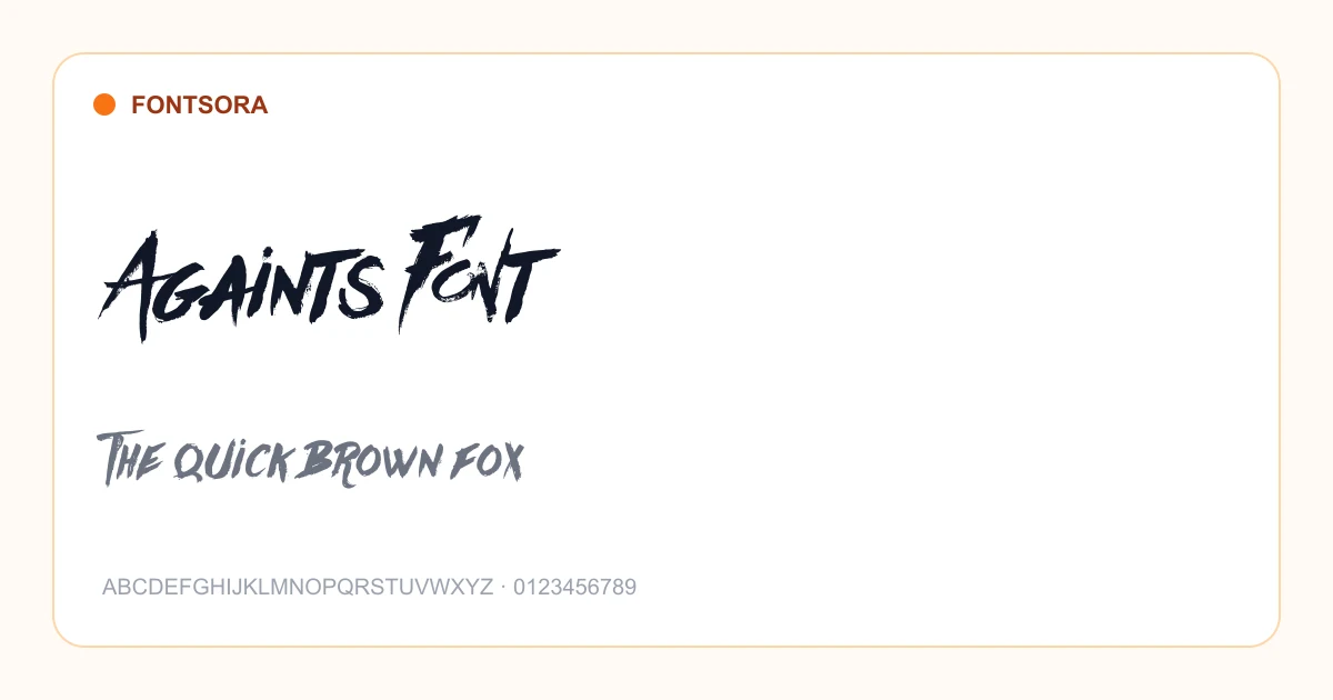 Againts Font font preview