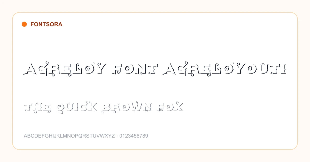 Agreloy Font Agreloyout1 font preview