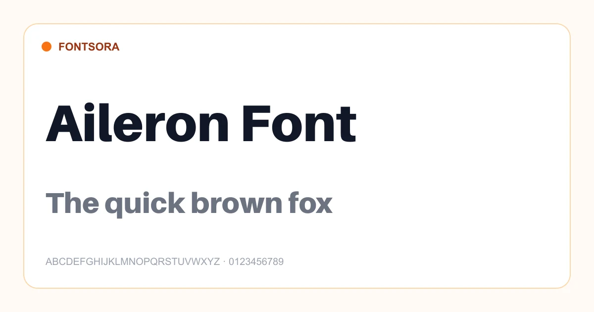 Aileron Font font preview