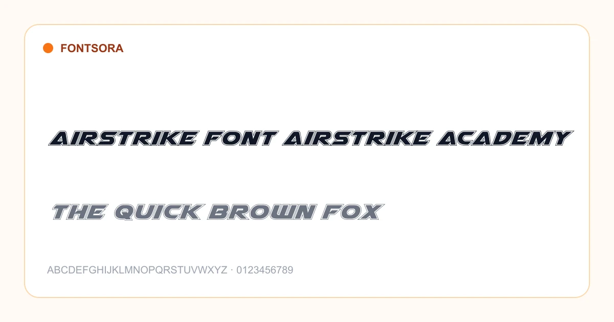 Airstrike Font Airstrike Academy font preview