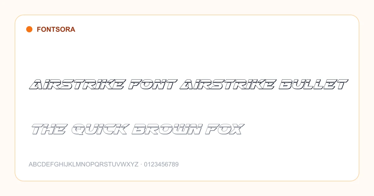 Airstrike Font Airstrike Bullet font preview