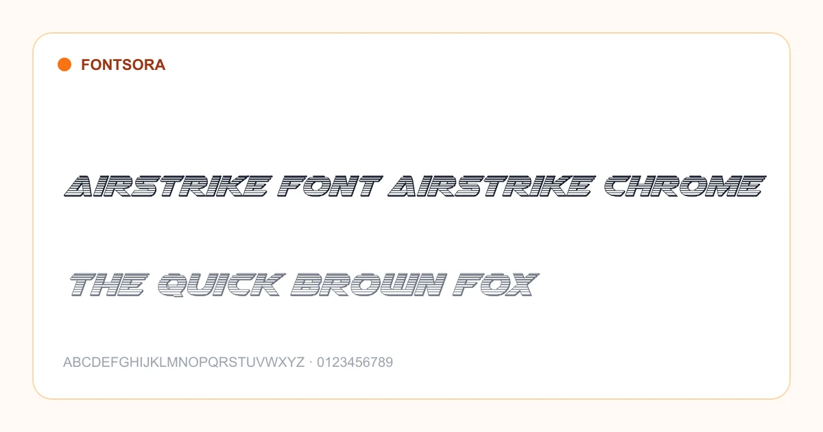 Airstrike Font Airstrike Chrome font preview