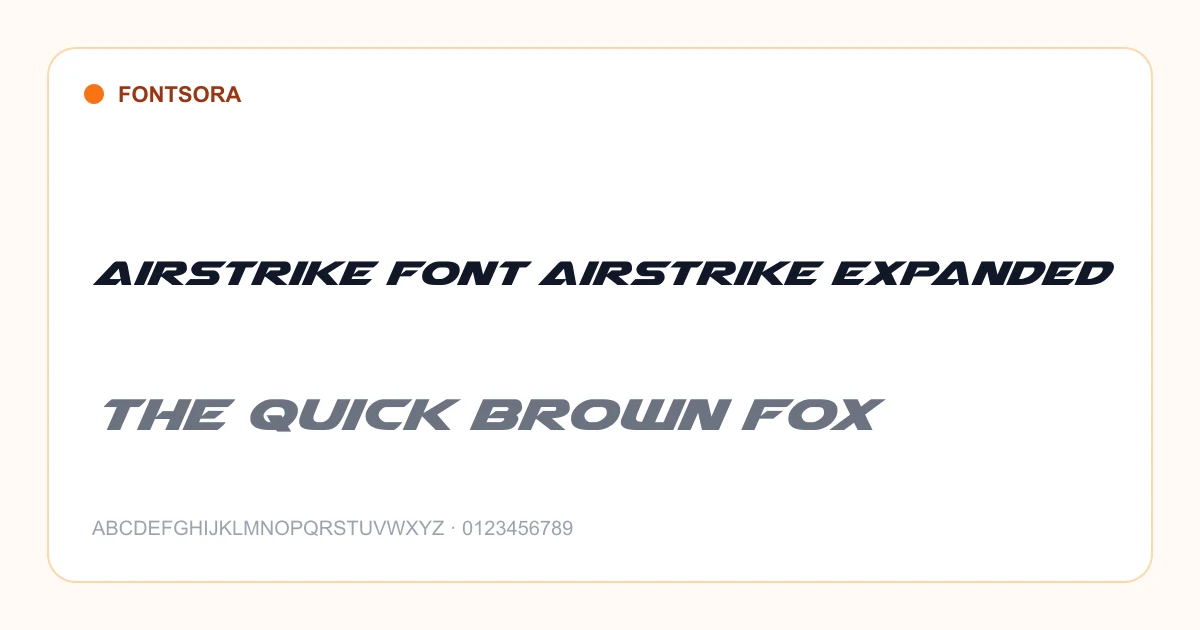 Airstrike Font Airstrike Expanded font preview