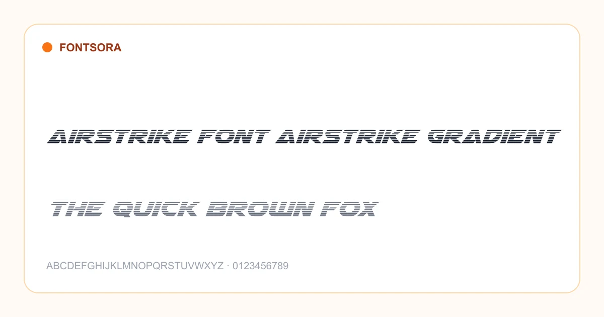 Airstrike Font Airstrike Gradient font preview