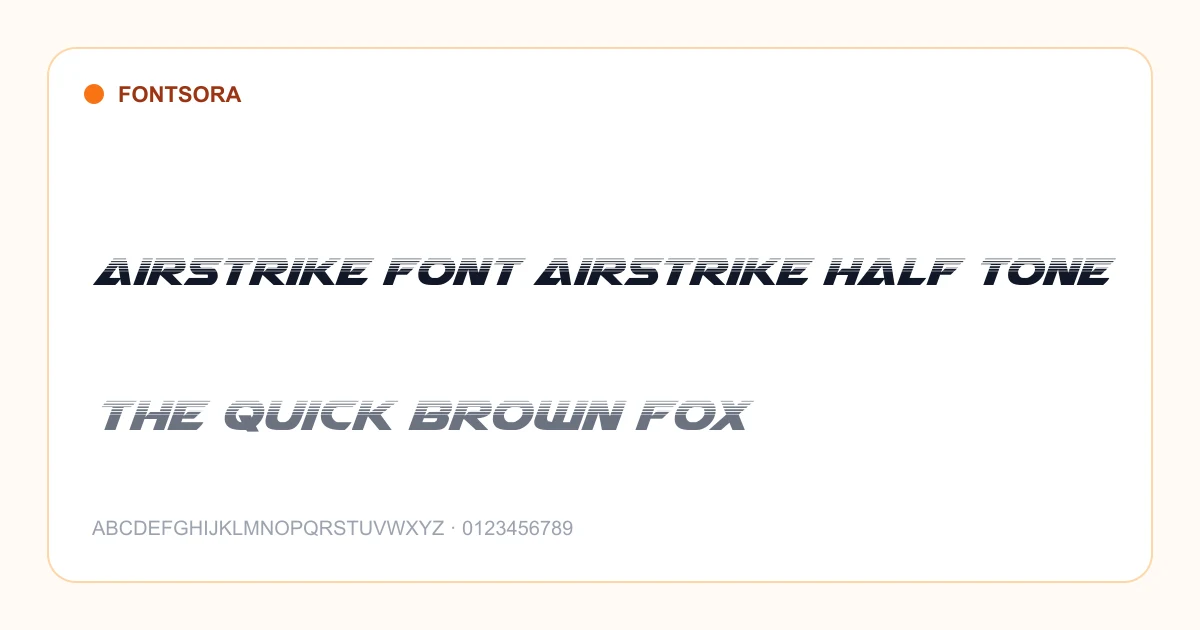 Airstrike Font Airstrike Half Tone font preview