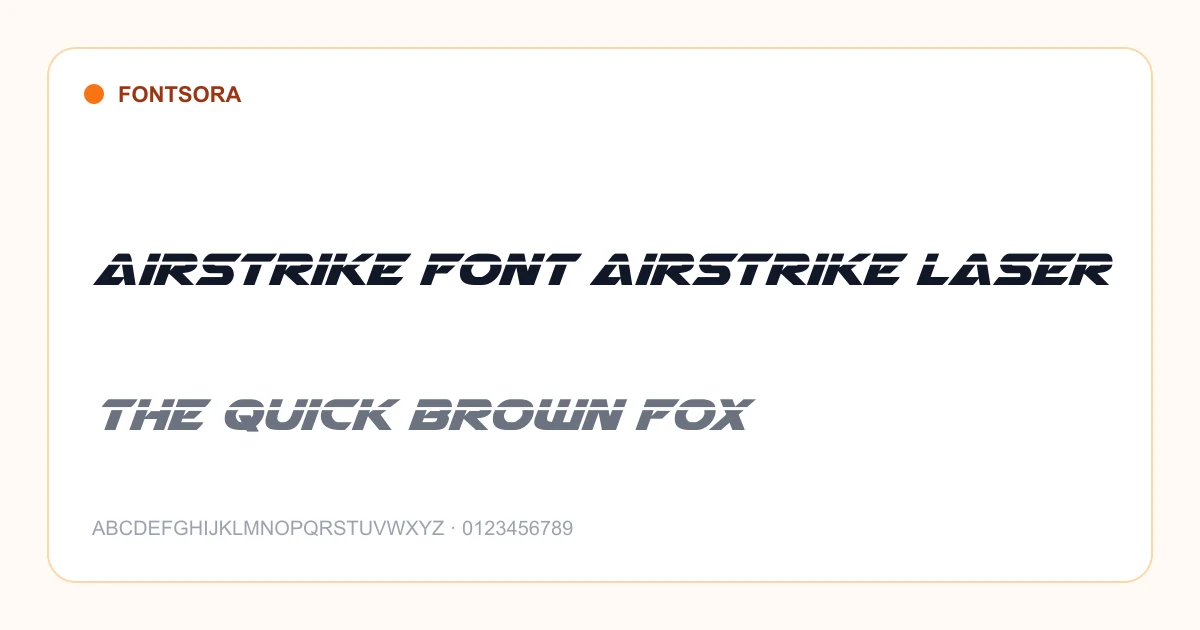 Airstrike Font Airstrike Laser font preview