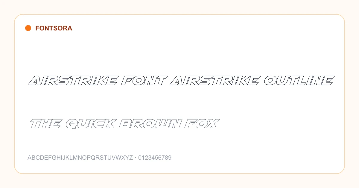 Airstrike Font Airstrike Outline font preview
