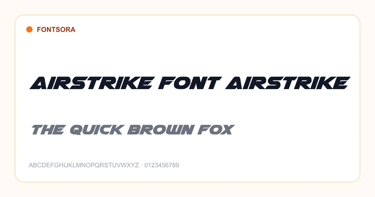 Airstrike Font Airstrike font preview
