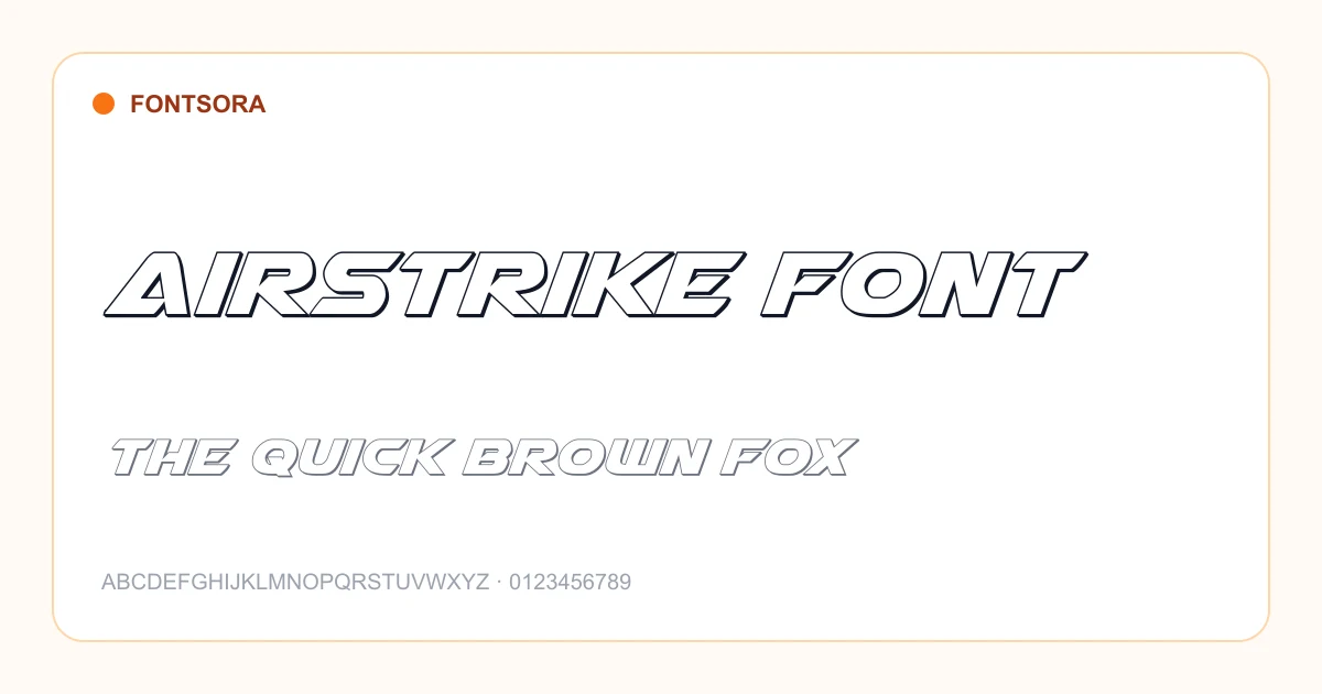 Airstrike Font font preview