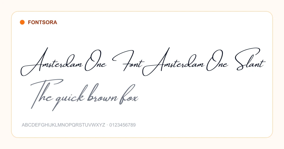 Amsterdam One Font Amsterdam One Slant font preview
