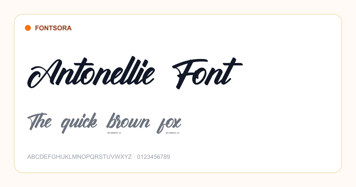 Antonellie Font font preview
