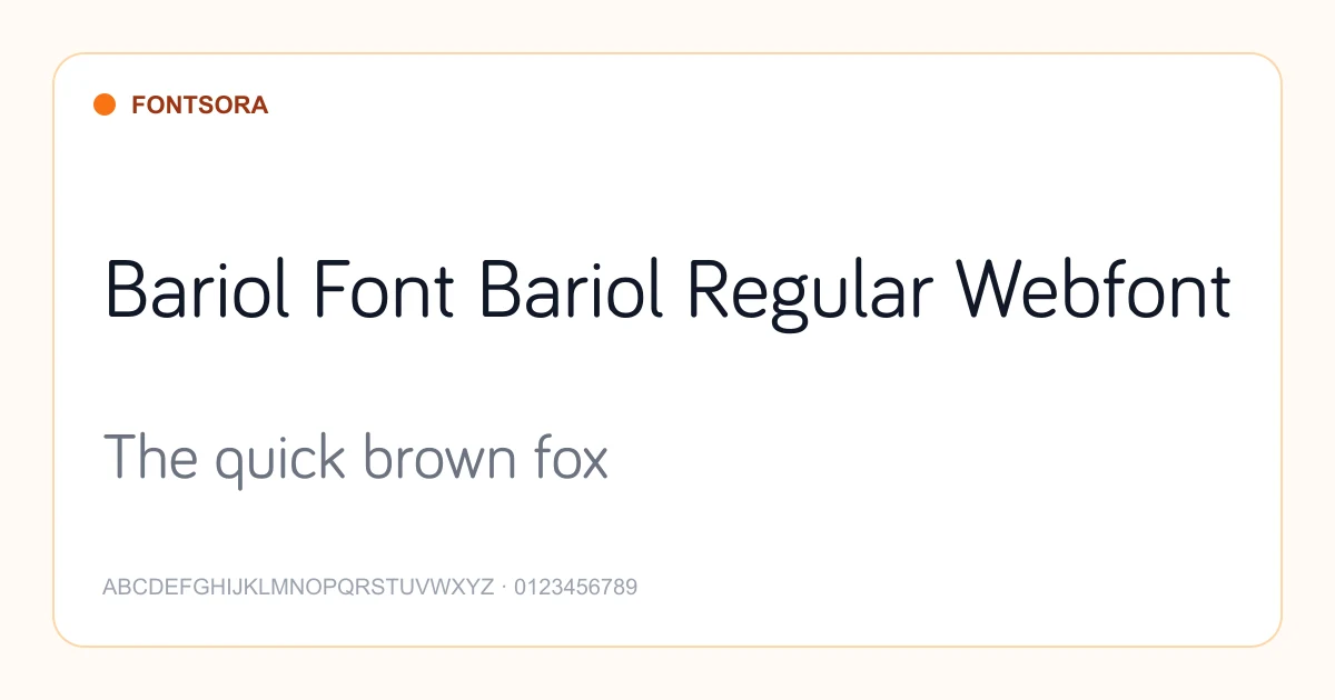 Bariol Font Bariol Regular Webfont font preview