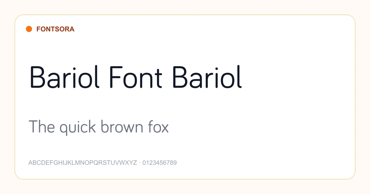 Bariol Font Bariol font preview