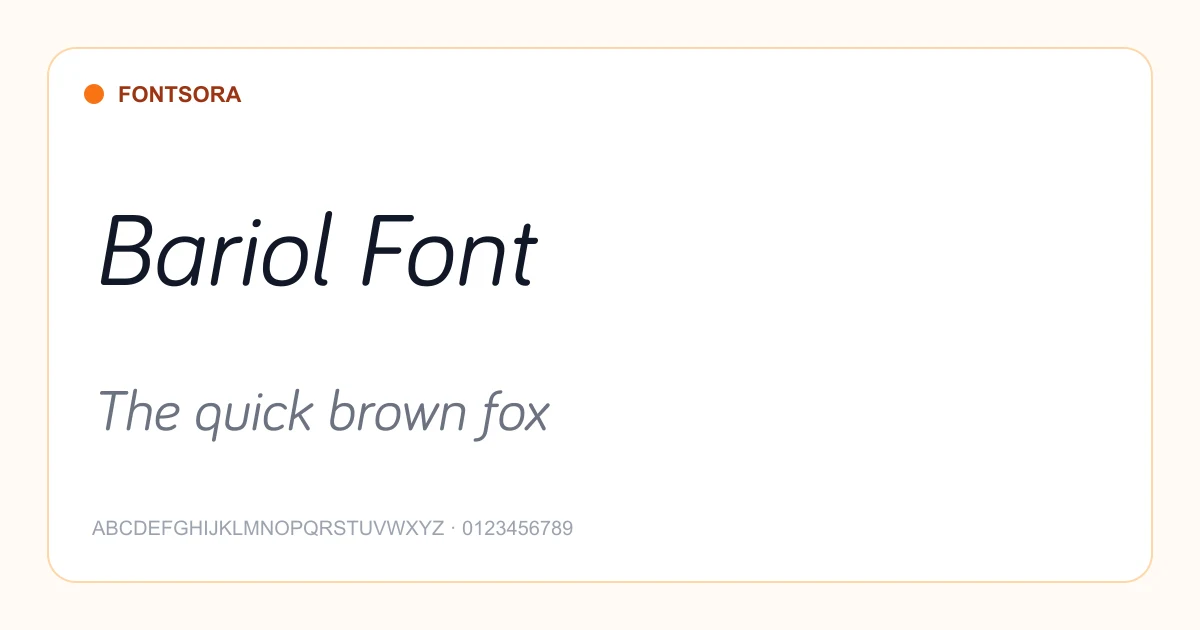 Bariol Font font preview