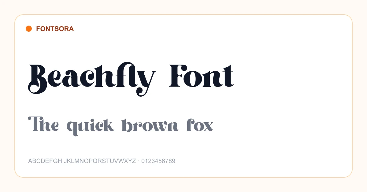 Beachfly Font font preview