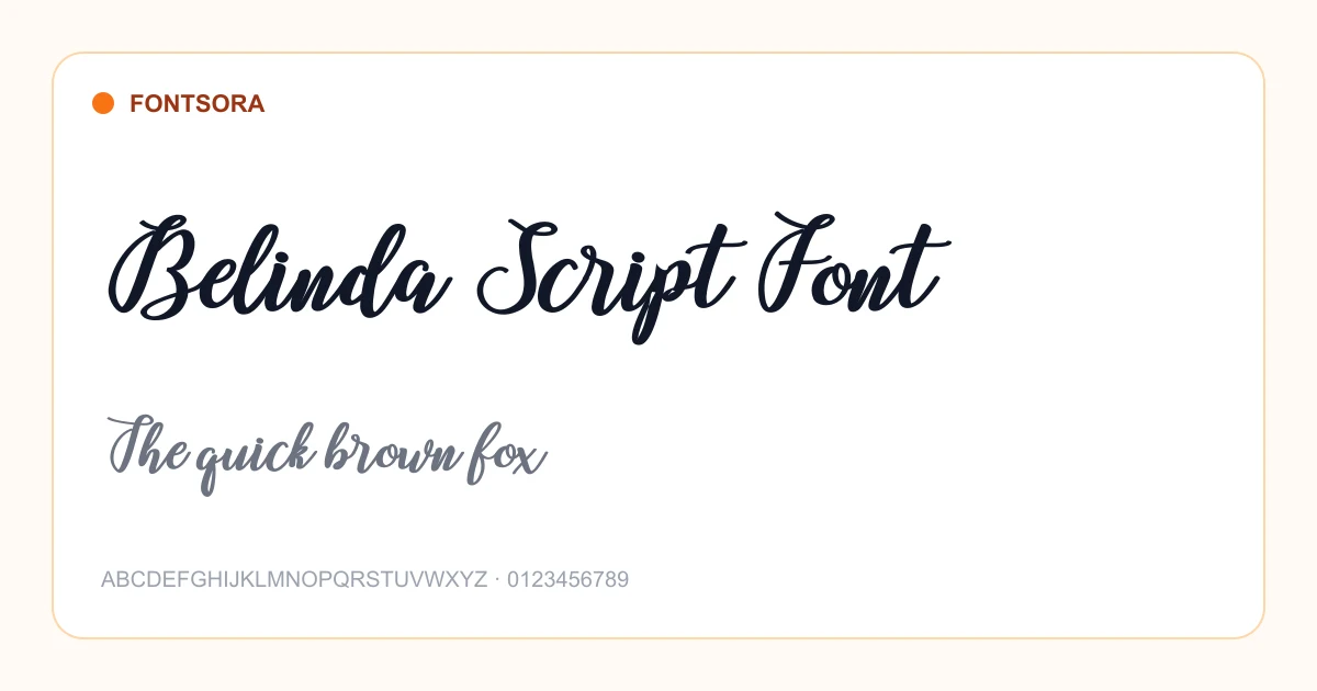 Belinda Script Font font preview