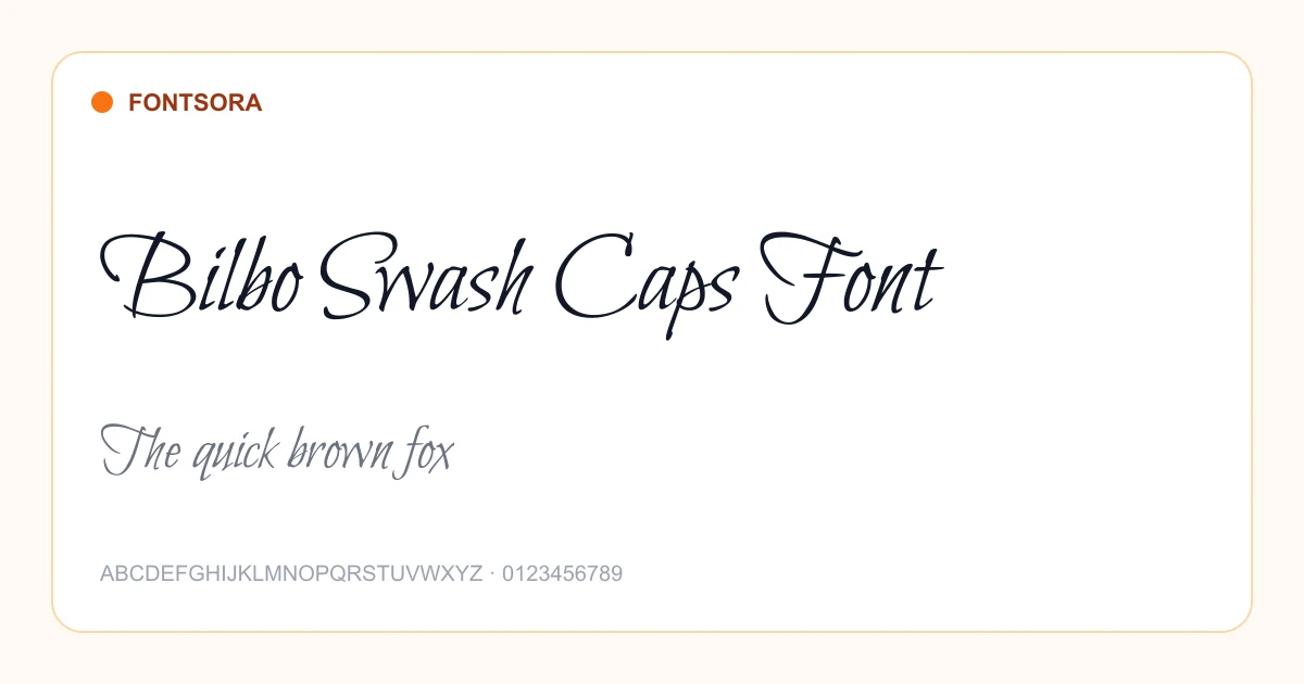 Bilbo Swash Caps Font font preview