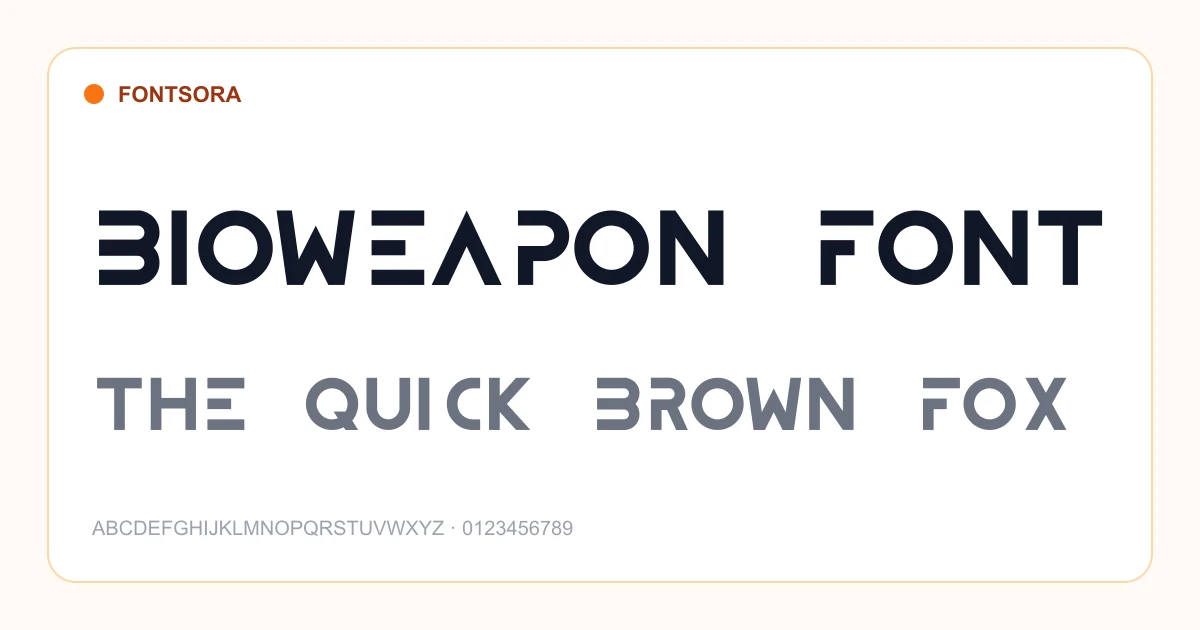 Bioweapon Font font preview