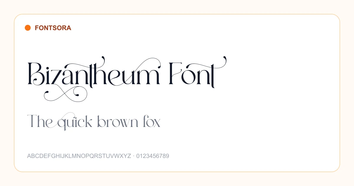 Bizantheum Font font preview