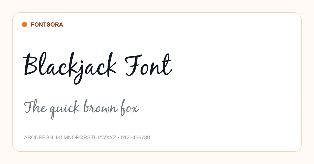 Blackjack Font font preview