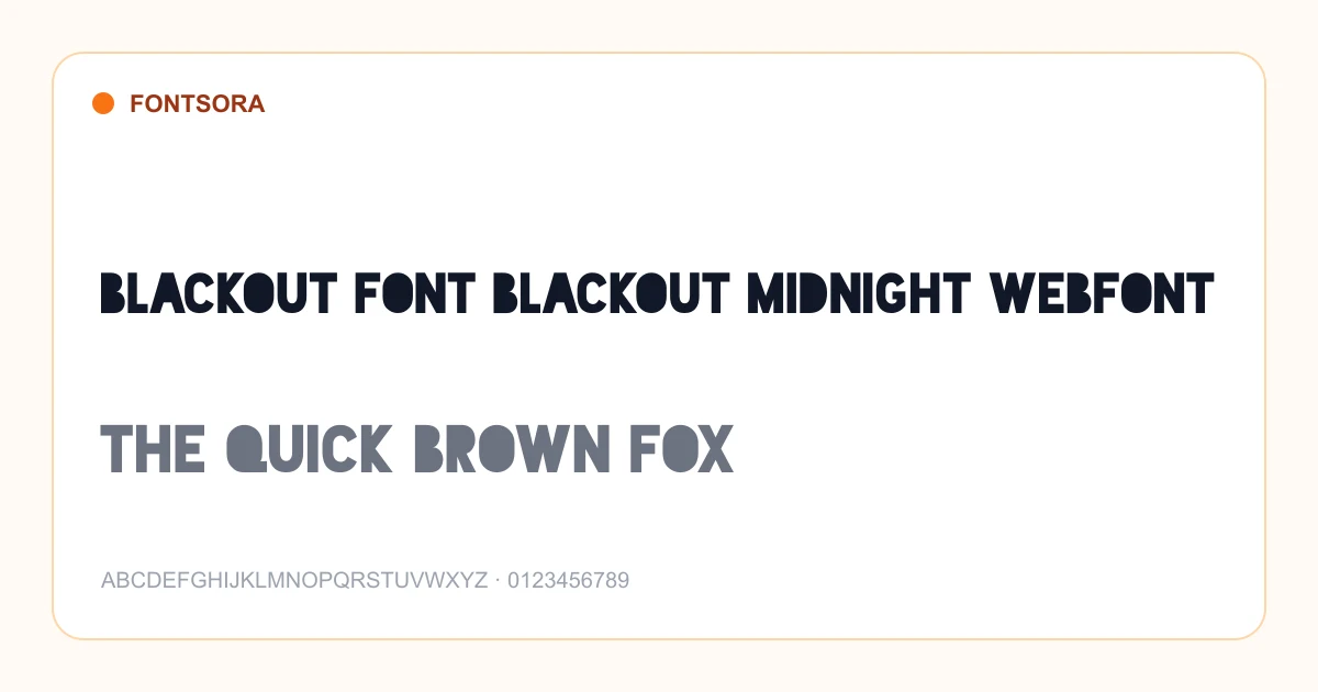 Blackout Font Blackout Midnight Webfont font preview