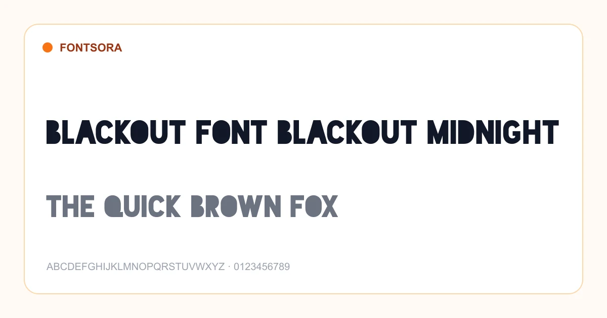 Blackout Font Blackout Midnight font preview