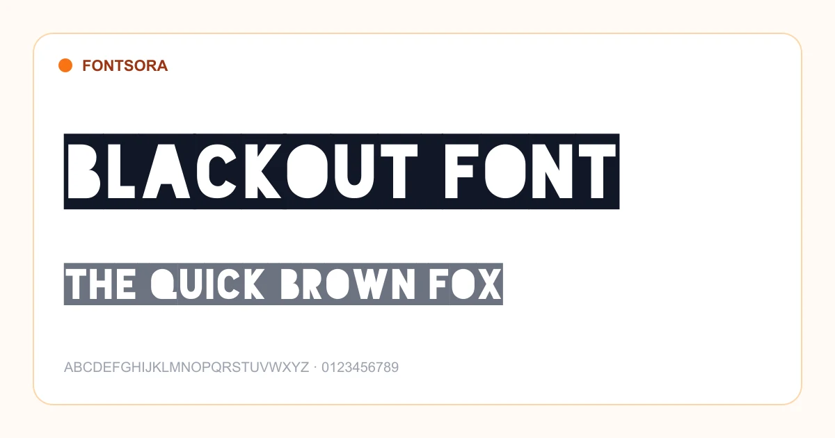 Blackout Font font preview