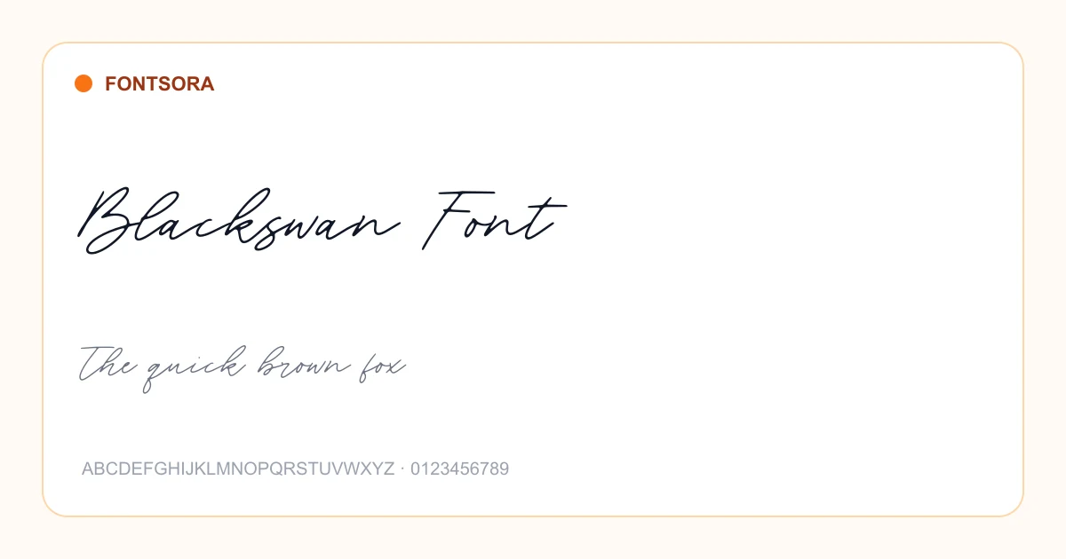 Blackswan Font font preview