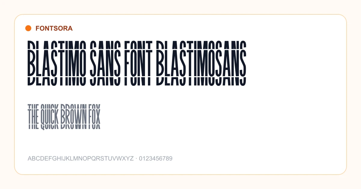 Blastimo Sans Font Blastimosans font preview