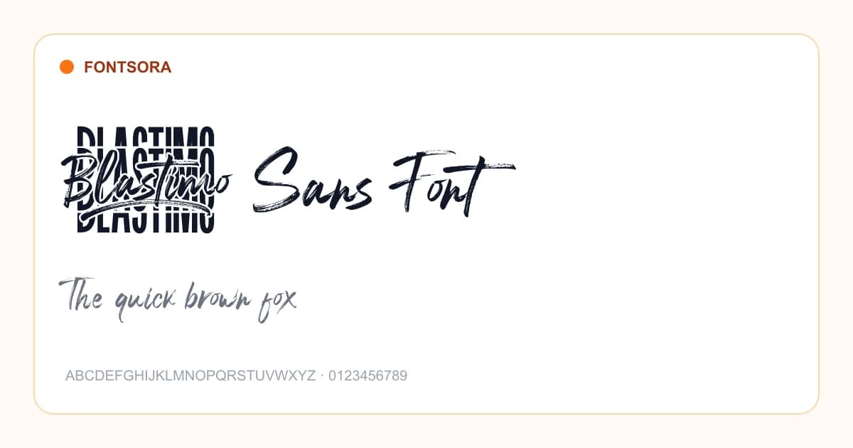 Blastimo Sans Font font preview