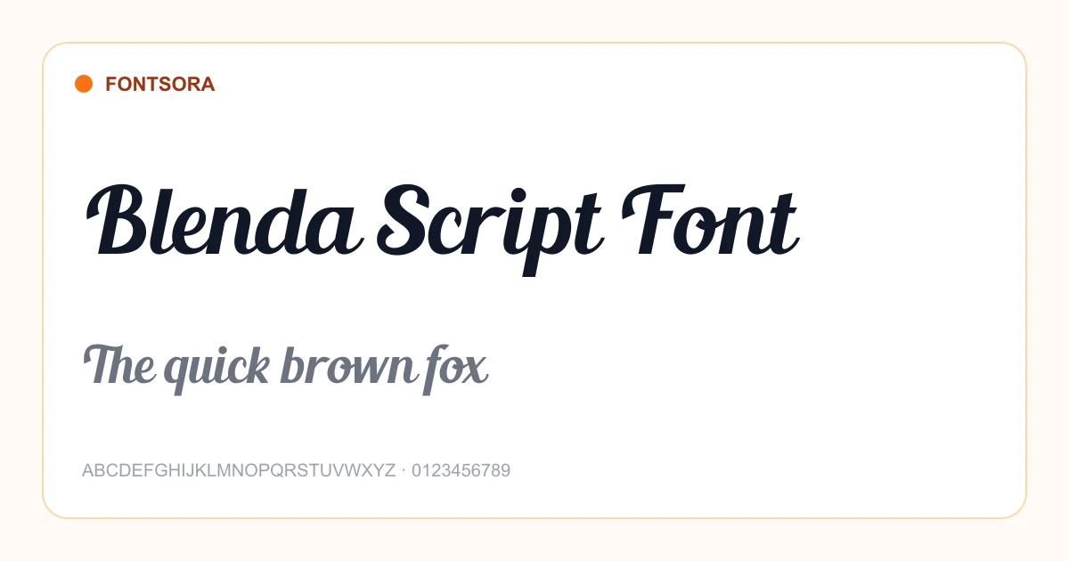 Blenda Script Font font preview