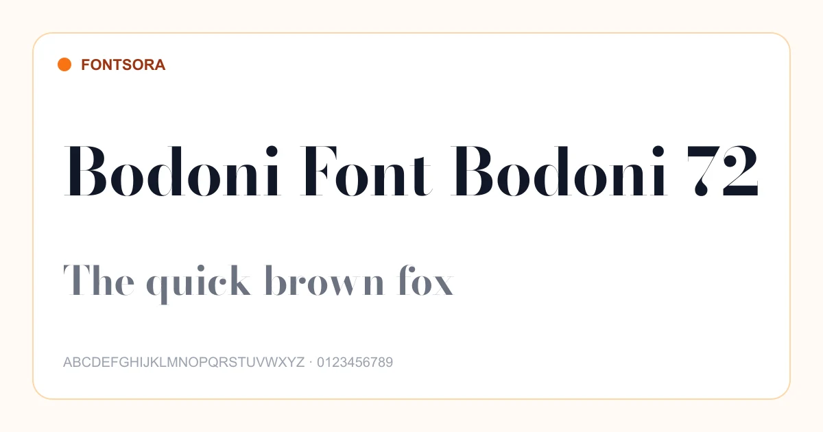 Bodoni Font Bodoni 72 font preview