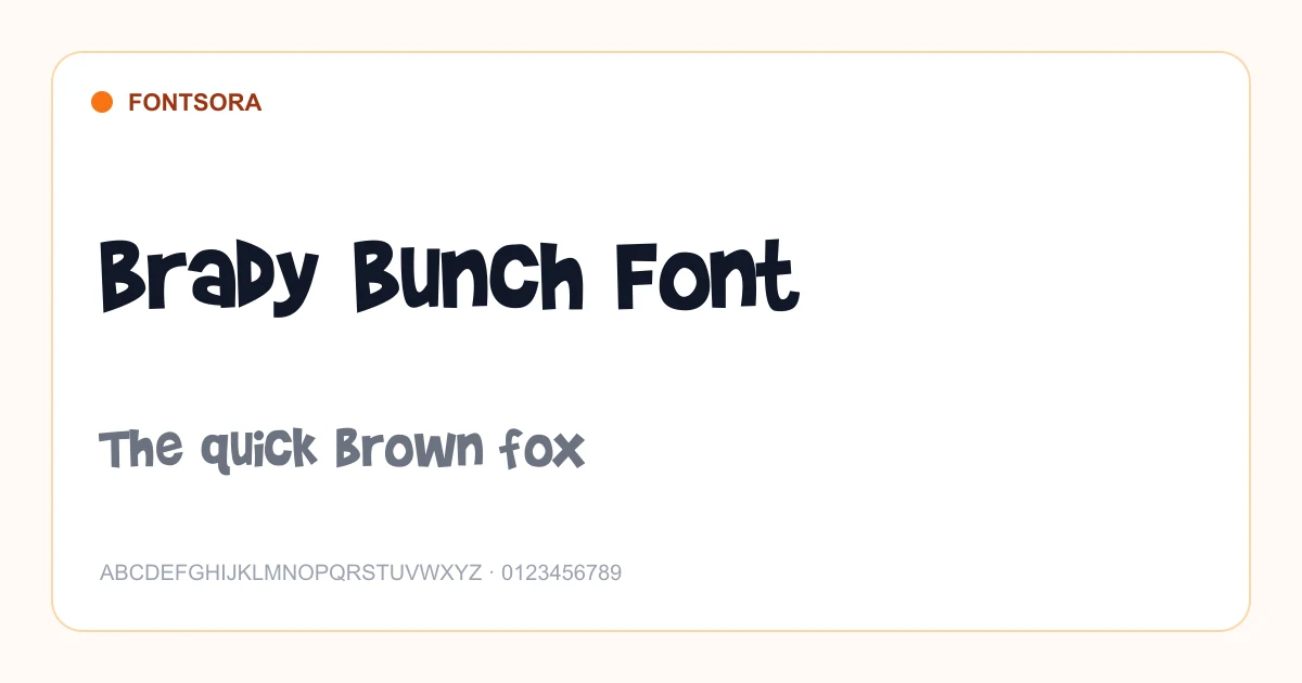Brady Bunch Font font preview
