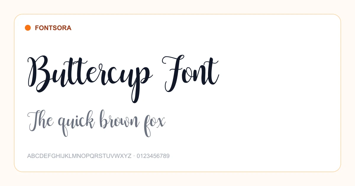 Buttercup Font font preview
