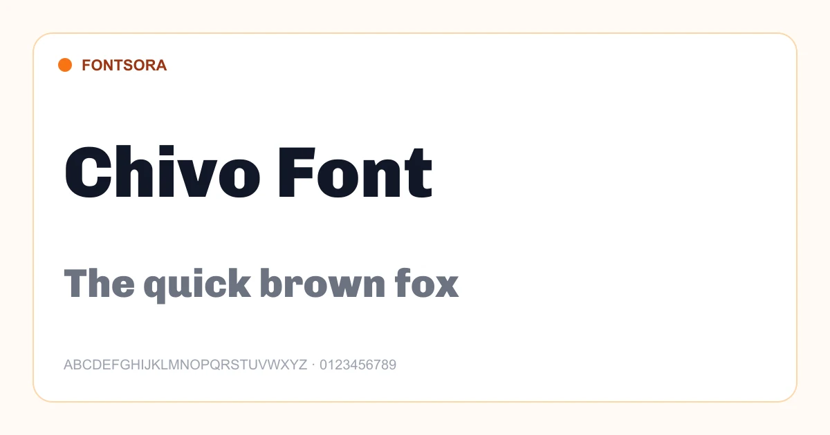 Chivo Font font preview