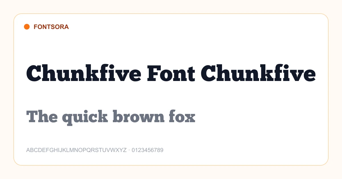 Chunkfive Font Chunkfive font preview