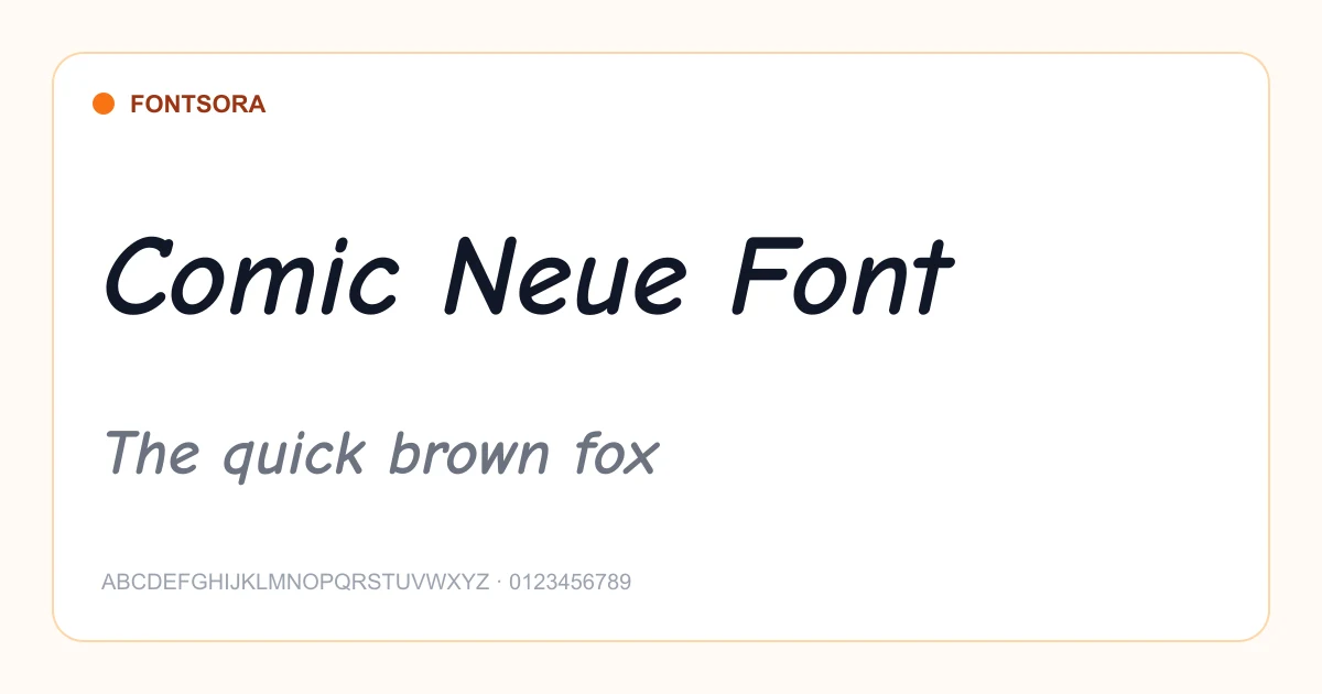 Comic Neue Font font preview