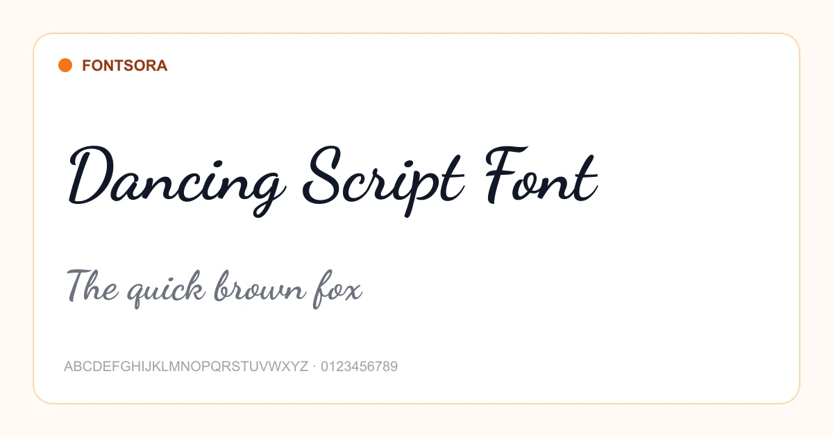 Dancing Script Font font preview