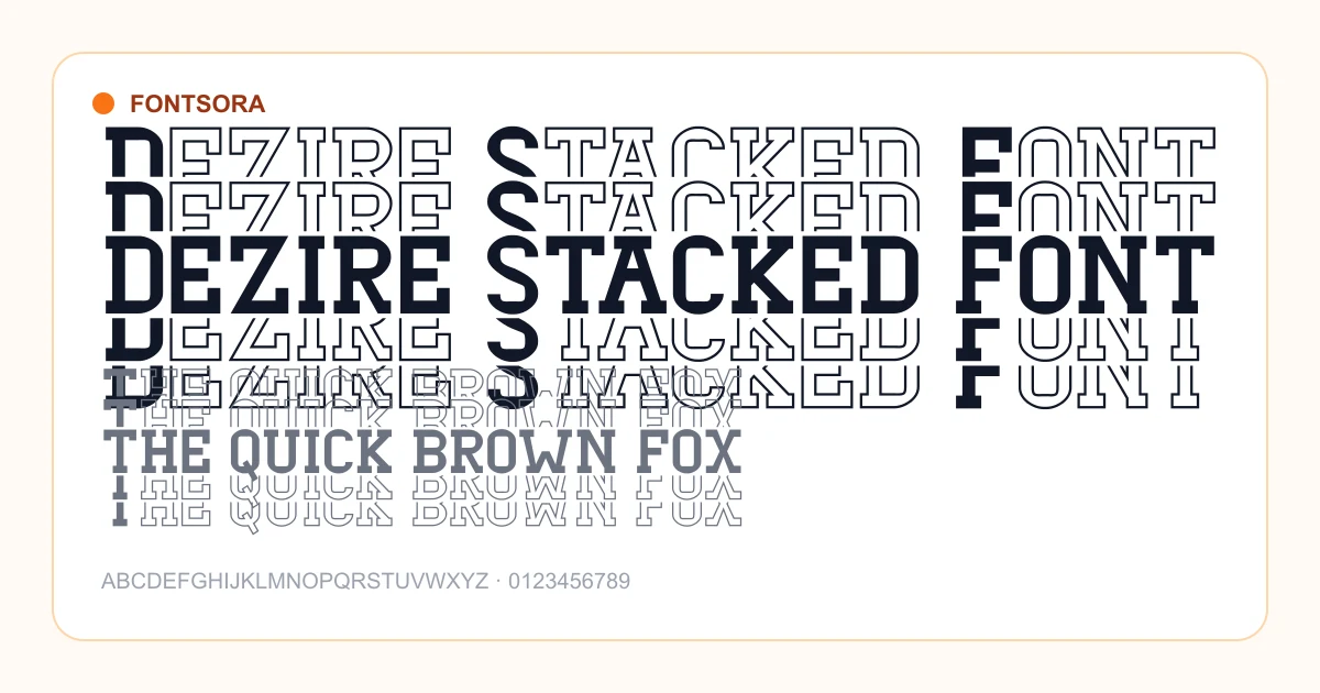 Dezire Stacked Font font preview