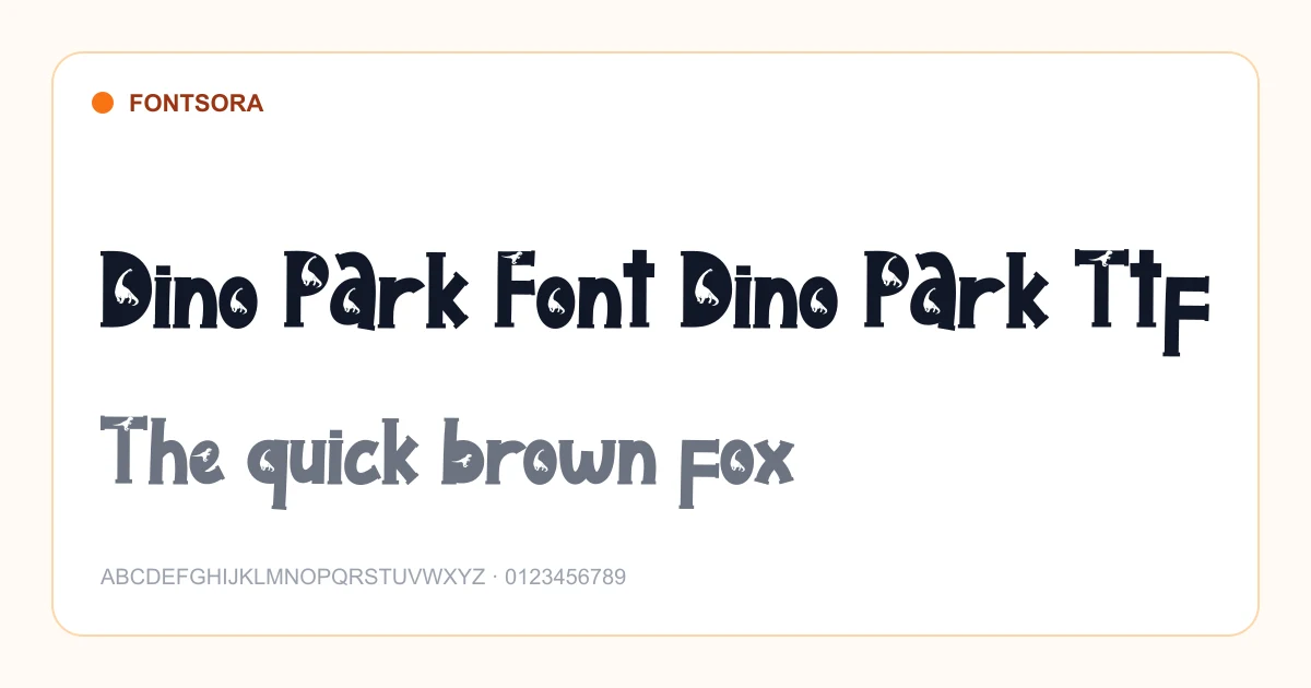 Dino Park Font Dino Park Ttf font preview
