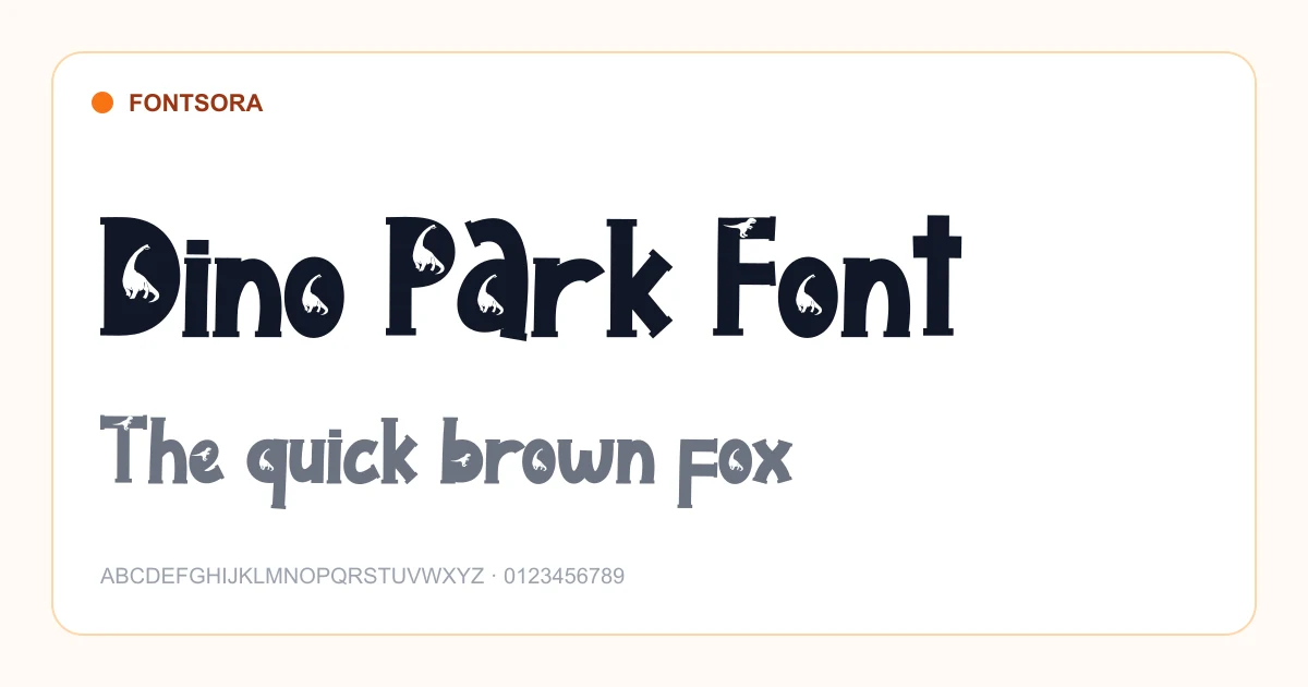 Dino Park Font font preview